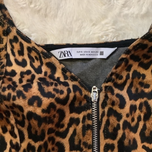ZARA ANIMAL PRINT CROP TOP - Picture 4 of 5